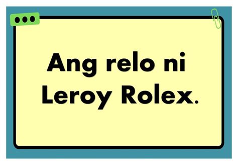 rolex tongue twister|mga tongue twister tagalog.